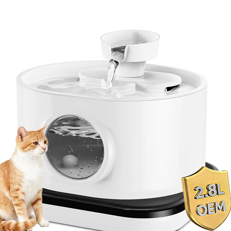 

2.8L/95oz Wireless Sensor Cat Water Fountain Automatic 5200mAh Battery Pet Water Fountain Rechargeable Cat Water Dispenser