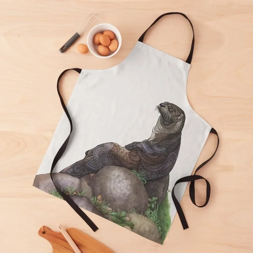 

Фартук Majestic Otter, профессиональный кухонный фартук с отделкой из ткани