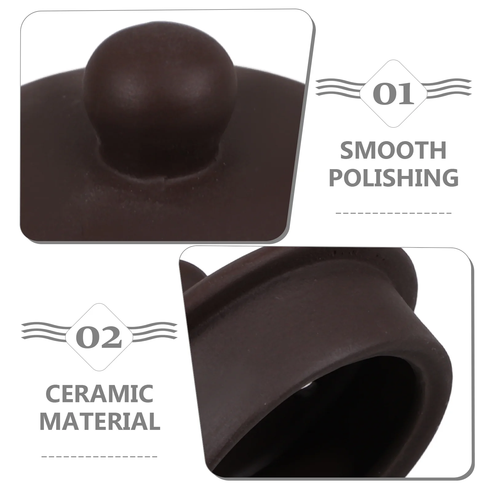 

Ceramic Tea Cup Lid Heat-Resistant Cover Chinese Teapot Part Decorative Replacement Accessory for Home Party Camping