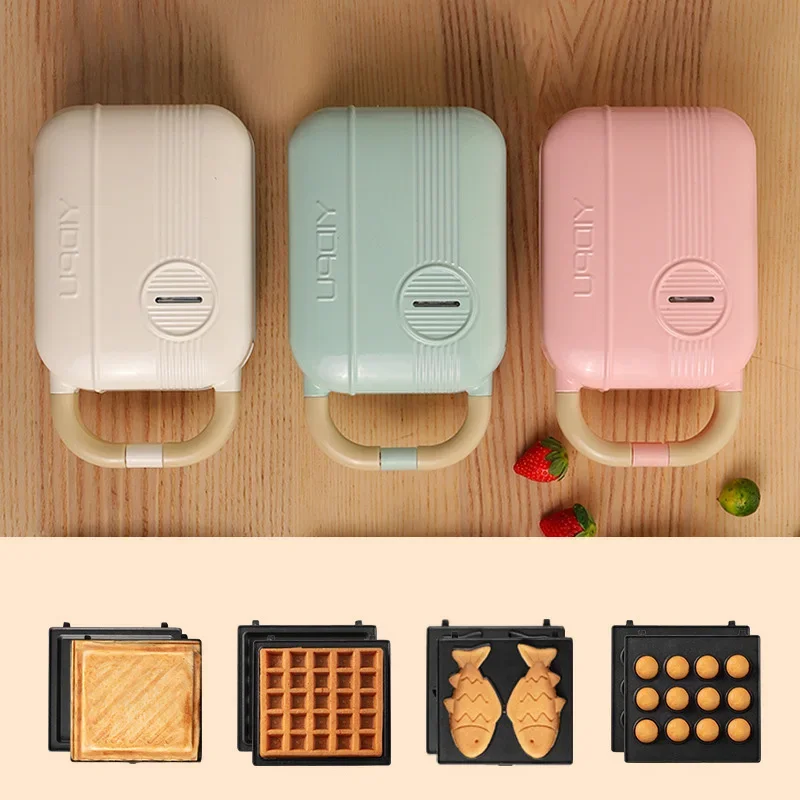 3-in-1 Waffle Maker 1PC Multifunctional Breakfast Machine Saming Metallurgical Machine Fish Roasting Plate for Home Use