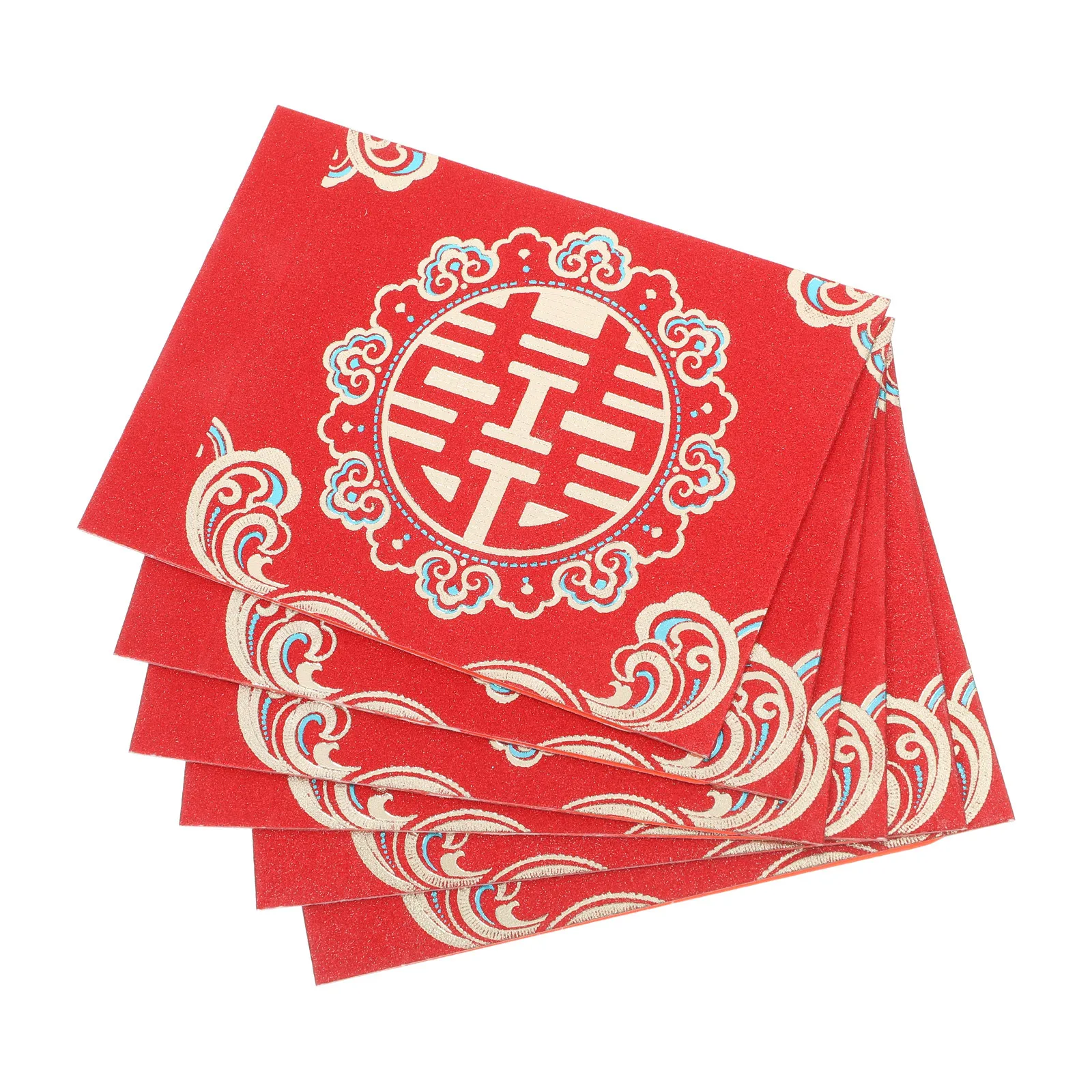 

6Pcs Chinese Wedding Money Bundle Sleeves Gold Bar Sleeve Cash Holder Decorative Paper Sleeve Festival Wedding Red Packet Holder