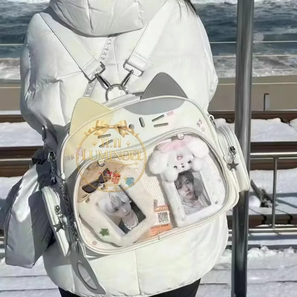 Y2K Trendy Millennium Spicy Girl Pain Bag Versatile Mechanical  Small Backpack 2025 New Popular Travel Double Shoulder Bag