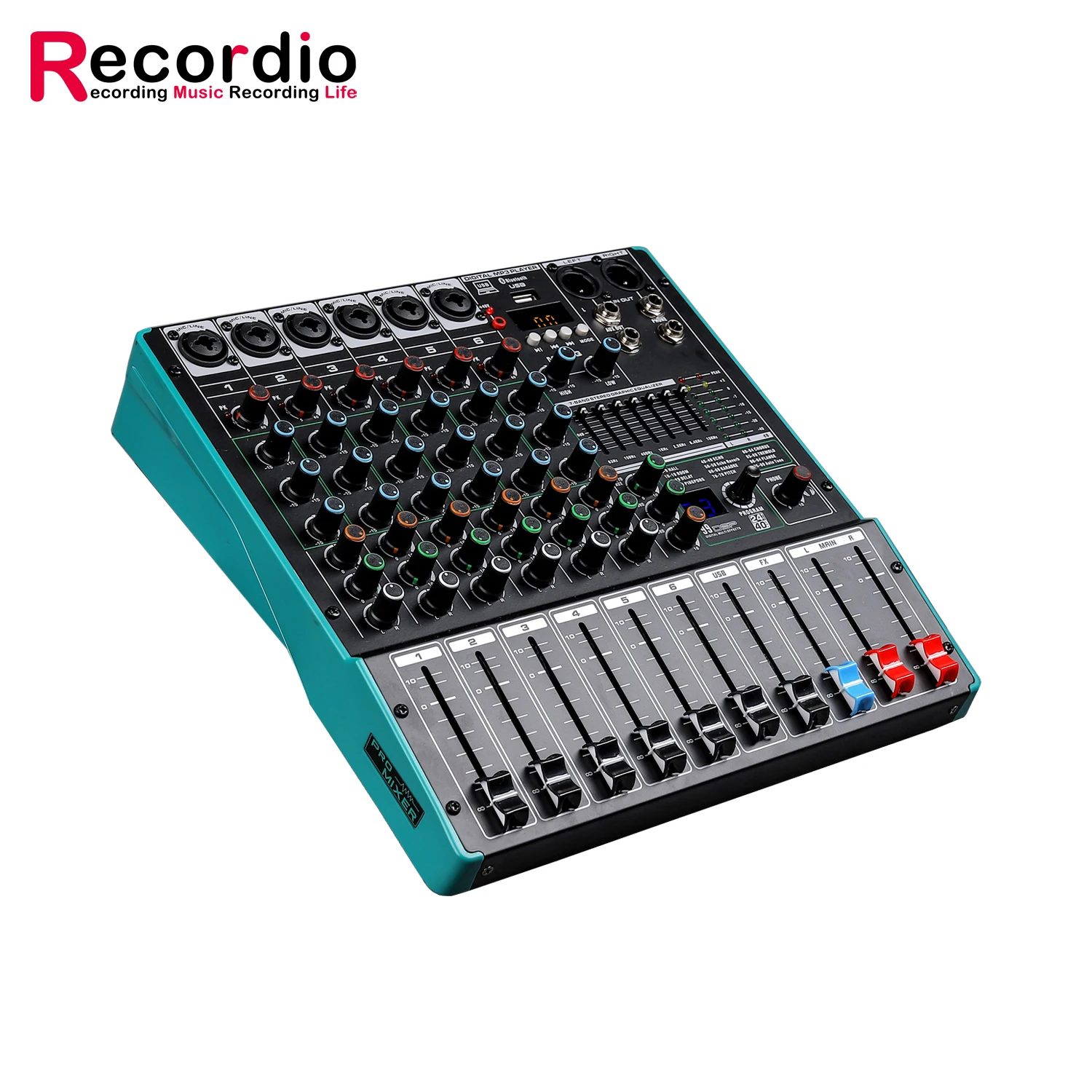GAX-TK6 High Quality 6 Channel Mixing Console with Digital Effects for Studio Recording