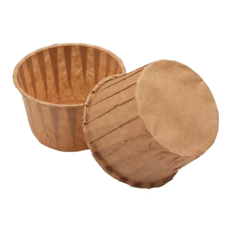 Silicone Muffin Cups 50mm x 38mm Curled Edge Baking Liners for Cupcakes Reusable Non Stick Mold White Brown Gold Color