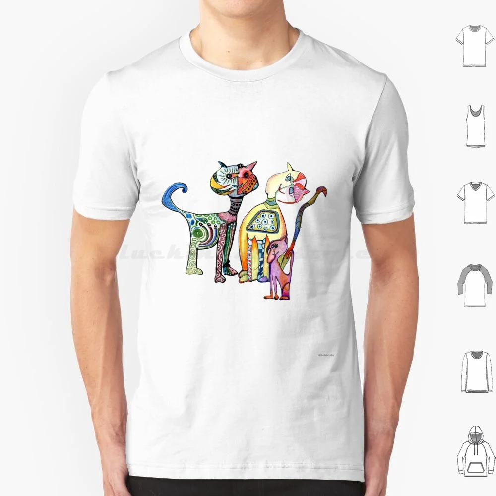 Days Dreams T Shirt Cotton Men Women DIY Print Cat Silly Color One Line Friend Hanging Out Enjoying Life