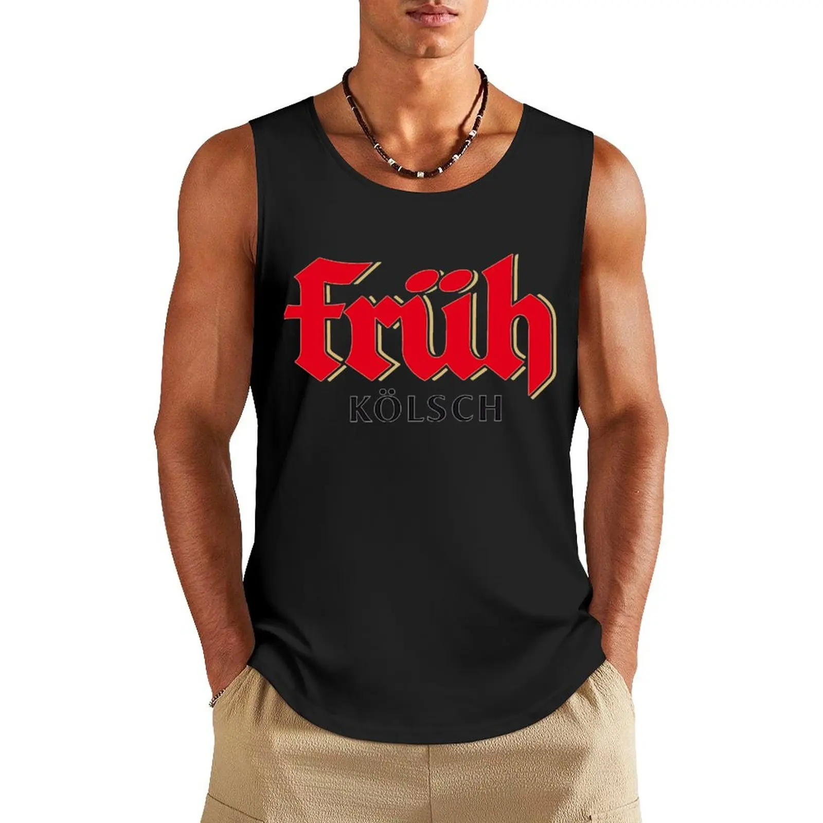 

Früh Klsch beer Logo Tank Top Men's gym articles gym accessories man Top summer