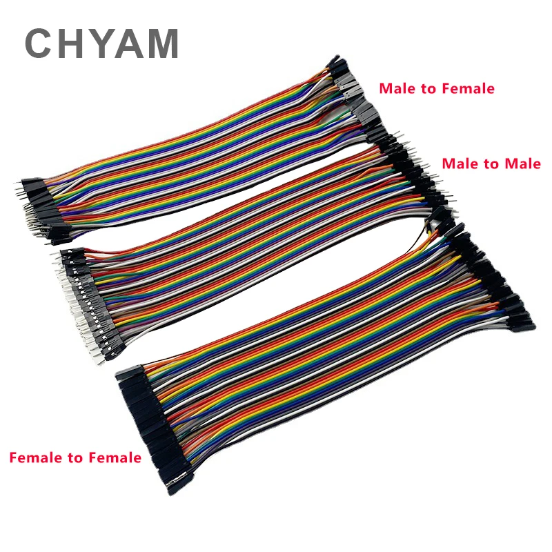 10cm 20cm 30cm 40pin dupont linha macho para masculino + macho para fêmea e fêmea para cabo dupont fio jumper fêmea para arduino diy kit