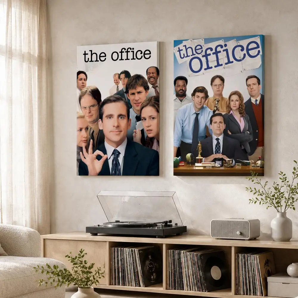 American Tv The O-Office Framed Wall Painting Wood Canvas Poster For Living Room Bedroom Hallway Office Home Decor Gift