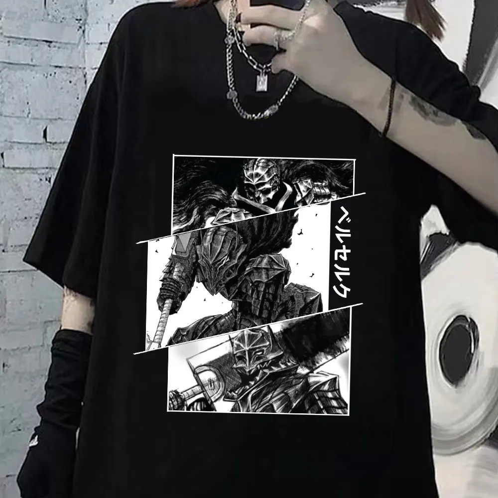 Berserk Guts T Shirt for Women Manga Swordsman Gatsu Sacrifice Zodd Anime T-shirt Camisas Hombre Cotton Fashion Girl Clothing