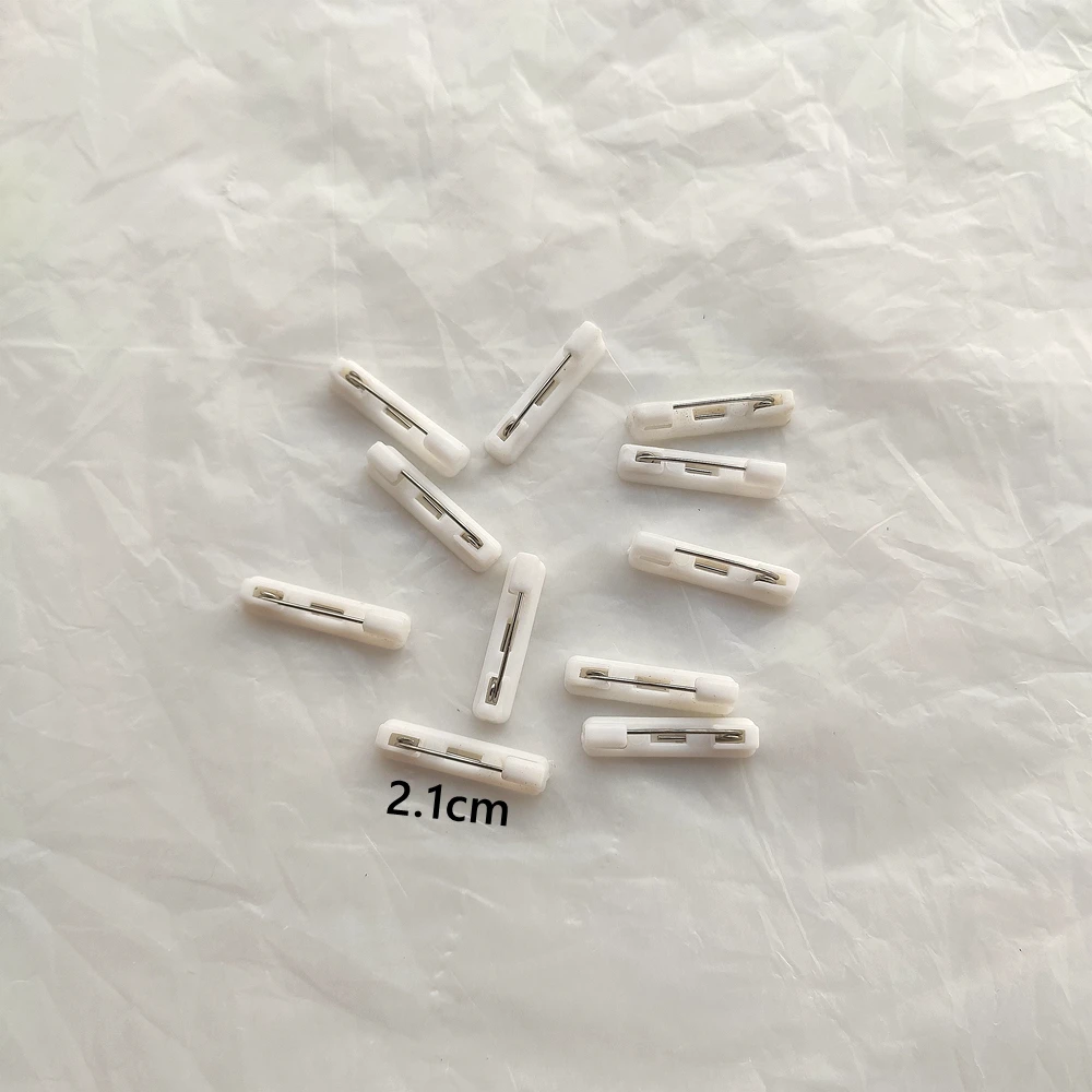 21/30/36/40mm Plastic Safety Pins For Brooches with Adhesive For DIY Name Tag Badge Making Accessories Handmade Material