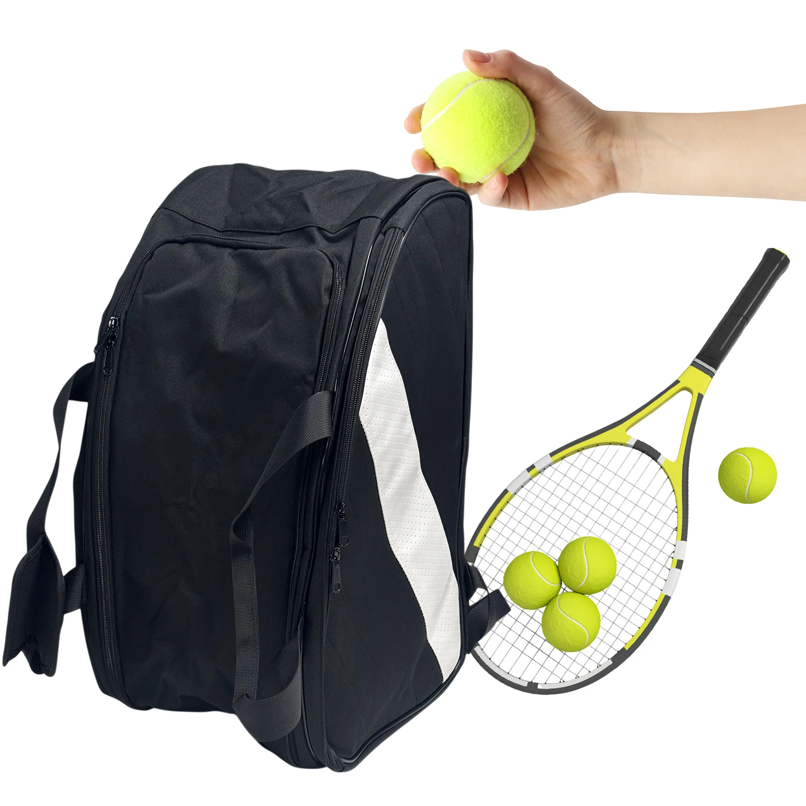 Pickleball Bag with Insulated Pocket Tennis Backpack Waterproof Oxford Sports Padel Bag Multipurpose for Padel Paddle Tennis