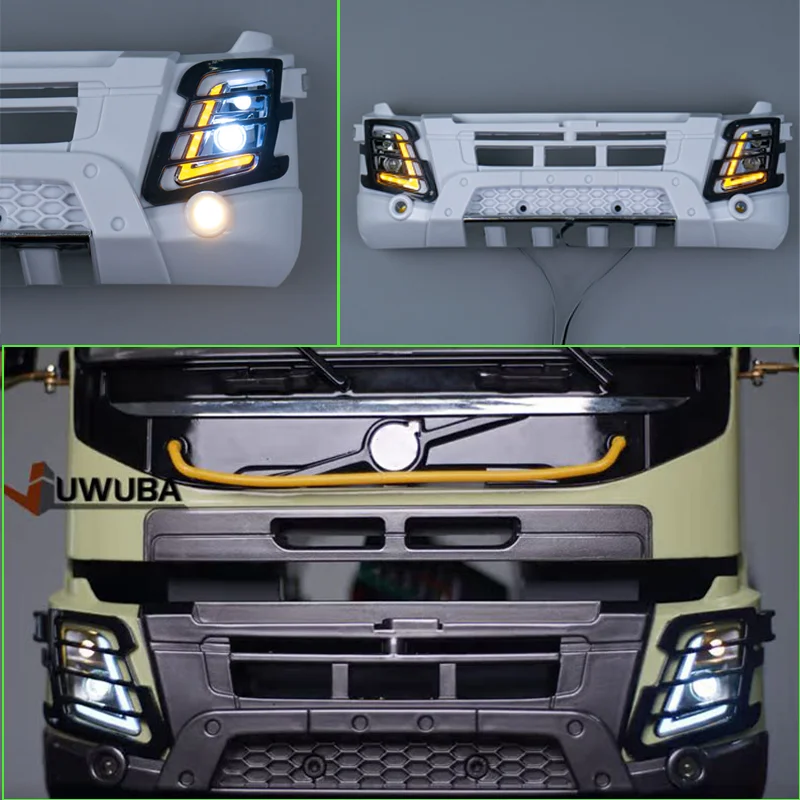 LED محاكاة المصباح الأمامي ل 1/14 Tamiya RC شاحنة قلابة فولفو FMX JDMODEL DIY