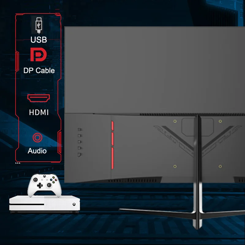 Tela plana para PC gamer, 24 polegadas, 165Hz, 1080 p, VA, tela LCD, tela de computador, proteção ocular, HDMI, VGA, 1920x1080, PS5, Xbox