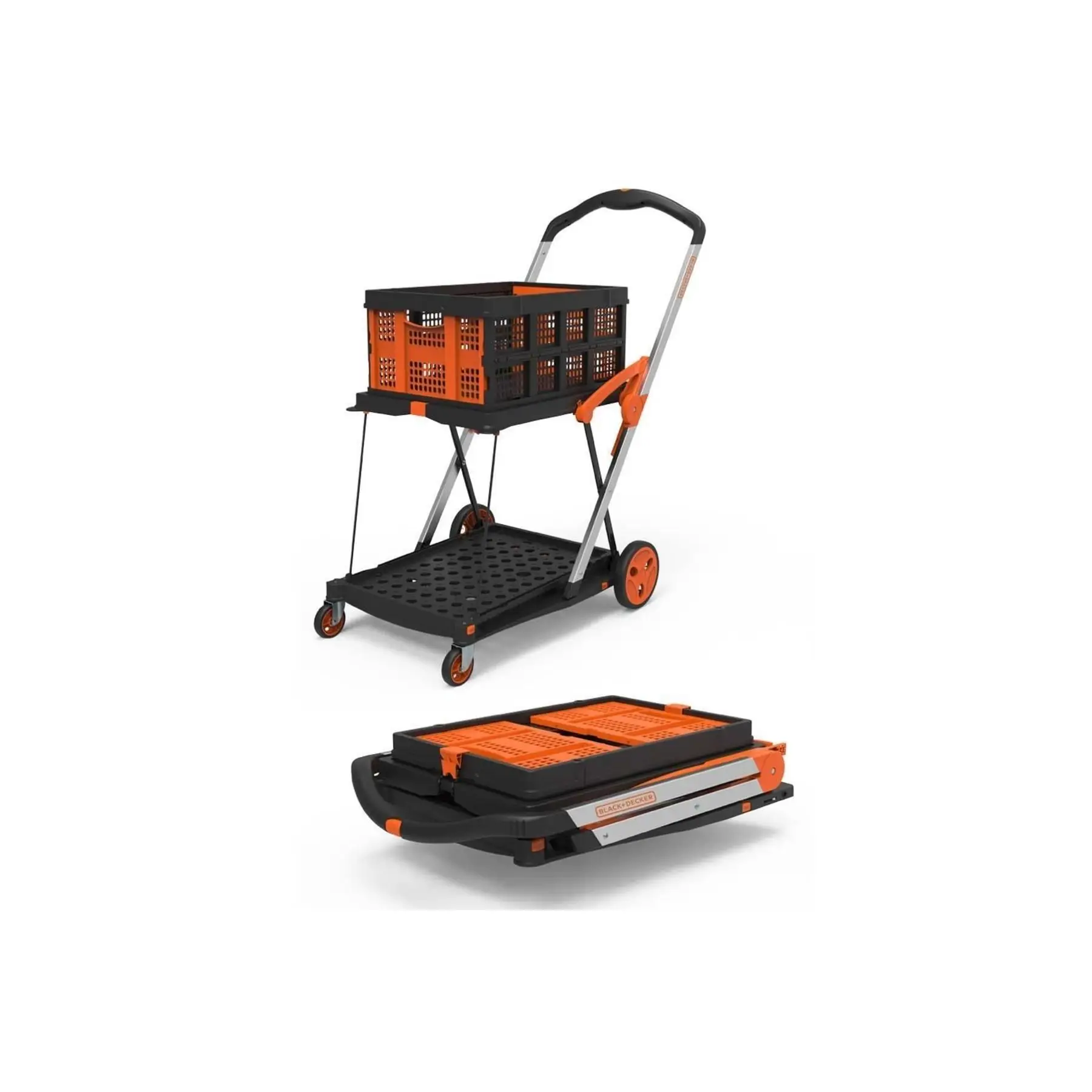 Black + Decker Bh204 20/40/50Kg Professional Foldable Double Decker Shopping Cart/Transport Carry - TYC00394605048