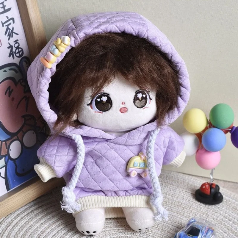 Handmade Hoodies For 20cm Cotton Dolls Sweatshirt Outfits Fashion Clothes For Plush Idol Dolls Tops Dolls Sweater Accessories view 4