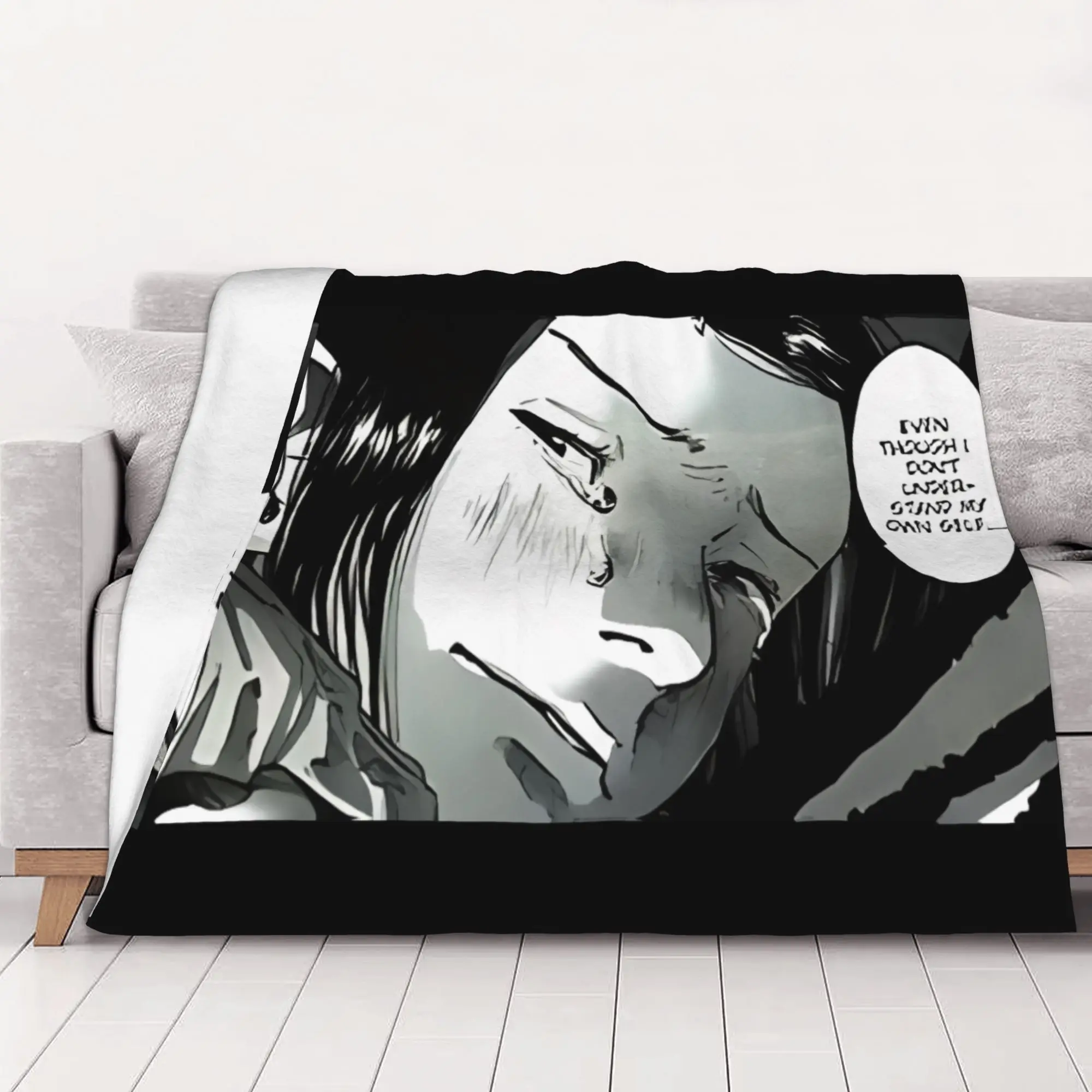 1PC home Cutecore Goodnight Oyasumi Punpun Blanket Super Cosy Plush Home Living Room Sofa halloween