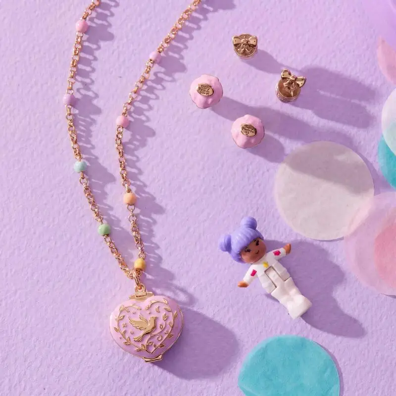 Pink Gold Phase Box Necklace Ring Combination Adjustable Girls Jewelry Fine Fashion Party Accessory Gift