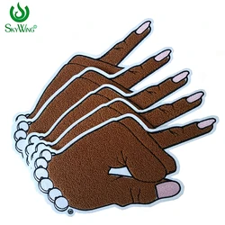 Hot Selling Large Greek AKA Sorority Chenille Pinky Hand Sign Finger with Pearls Iron on Patches for Sweater jeans