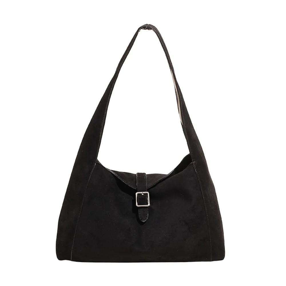 

Sweet Korean Style Suede Tote Bag Solid Color PU Leather Large Capacity Handbag Large Capacity Tote Bag Underarm Packs Girls