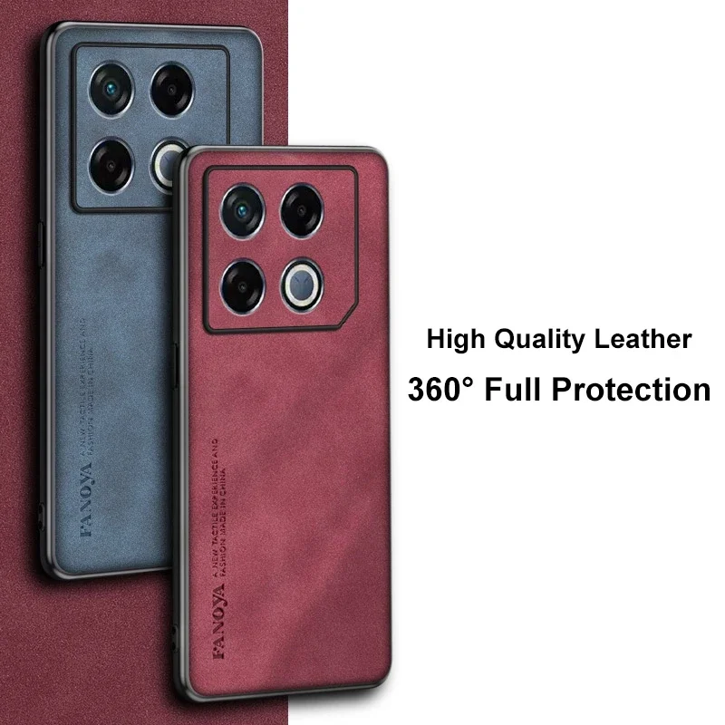 For Infinix GT 20 Pro Case Luxury PU Leather Phone Case For Infinix GT20 Pro 5G Back Cover Matte Silicone Shockproof Protection