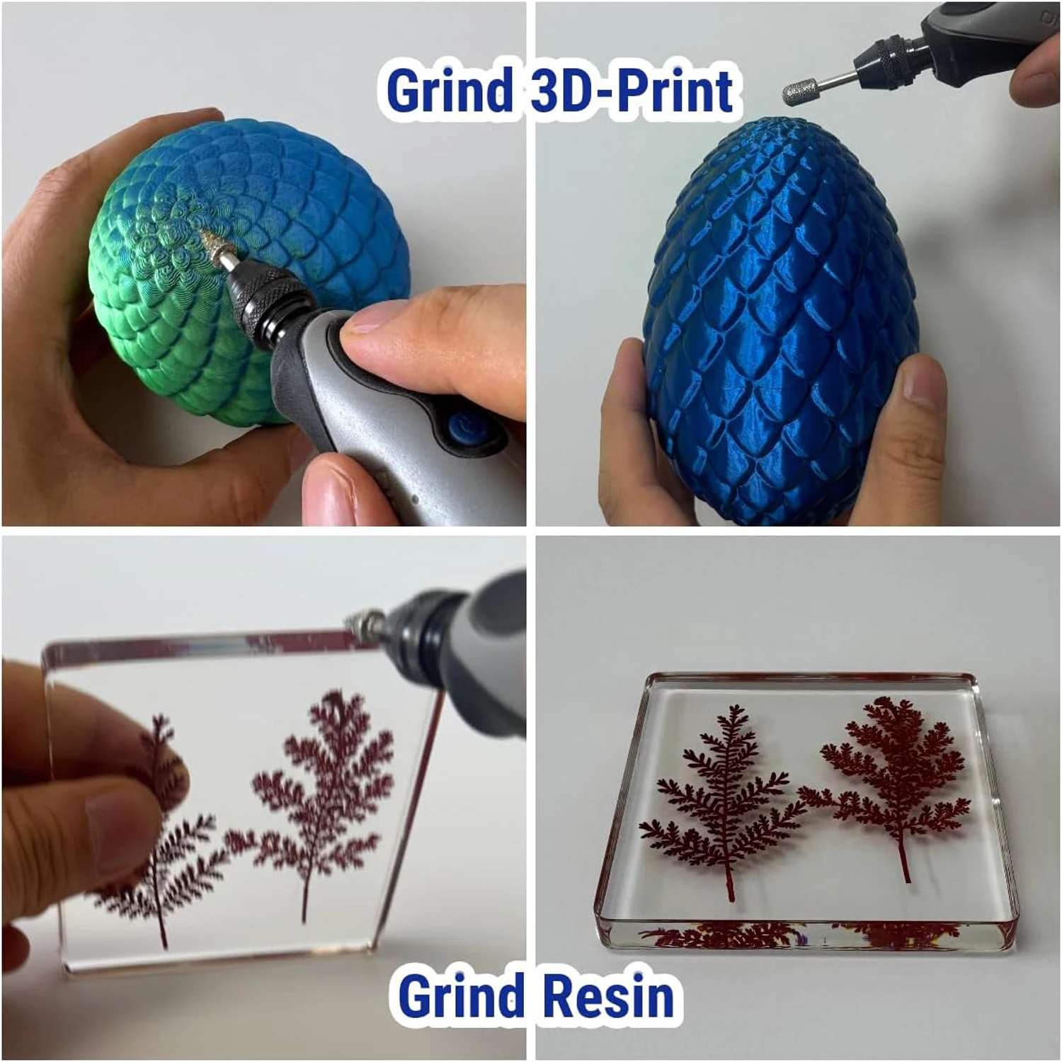 20Pcs 120 Grit Diamond Grinder Bit 1/8" Shank Compatible with Dremel Rotary Tool Attachment Accessories Grinding Burrs Quartz - view 6