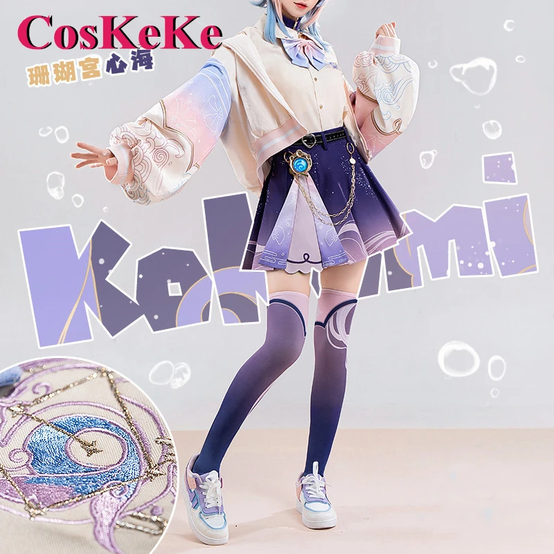 

CosKeKe Sangonomiya Kokomi Cosplay Costume Game Genshin Impact Fashion Derivative Daily Wear Uniform Party Role Play Clothing