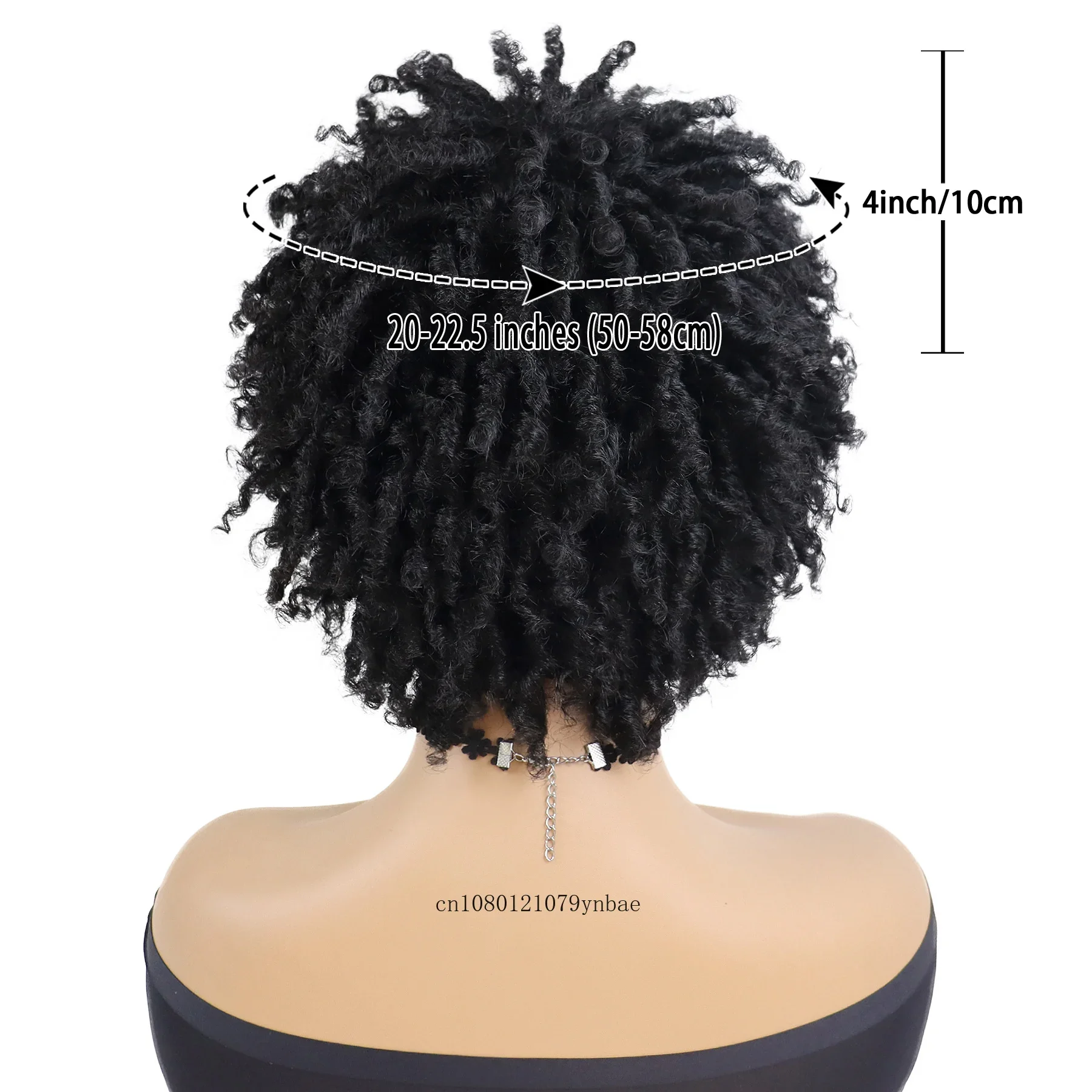 Peluca sintética rizada Afro negra corta para mujer, trenzas de ganchillo, estilo africano, resistente al calor, disfraz de fiesta diaria