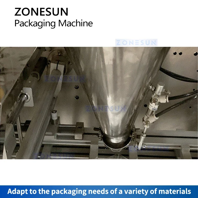ZONESUN อัตโนมัติรูปแบบแนวตั้งเครื่องชั่งน้ําหนักบรรจุเครื่องซีลถั่วข้าวบรรจุอุปกรณ์ VFFS เม็ดกระเป๋า ZS-GW160