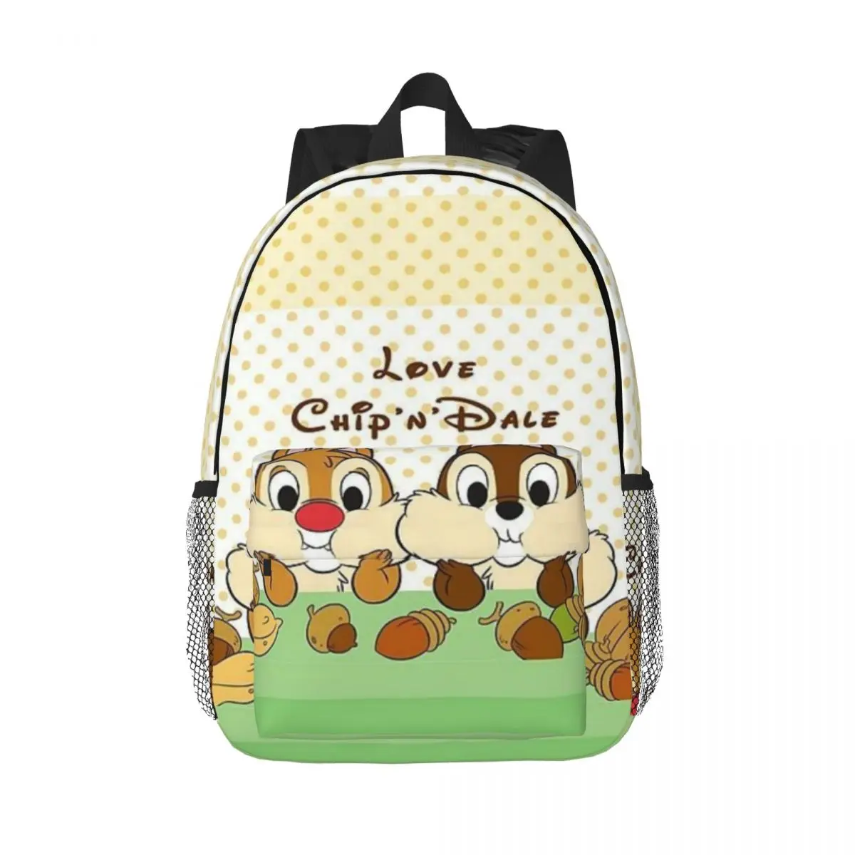 Chip & Dale Printed Lightweight Casual Schoolbag For School, Outdoor, Shopping, Office 15inch