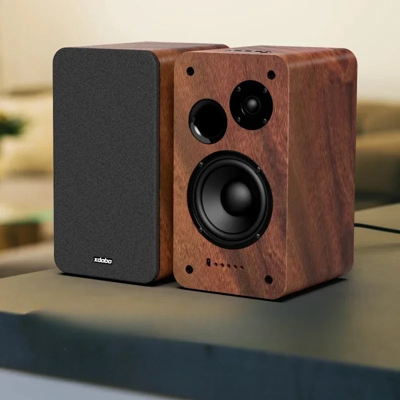 Xdobo Taste 1978 Bookshelf Hifi Home Theatre Wooden Music Speakers For Tv Pc Subwoofer Bass Effect Usb