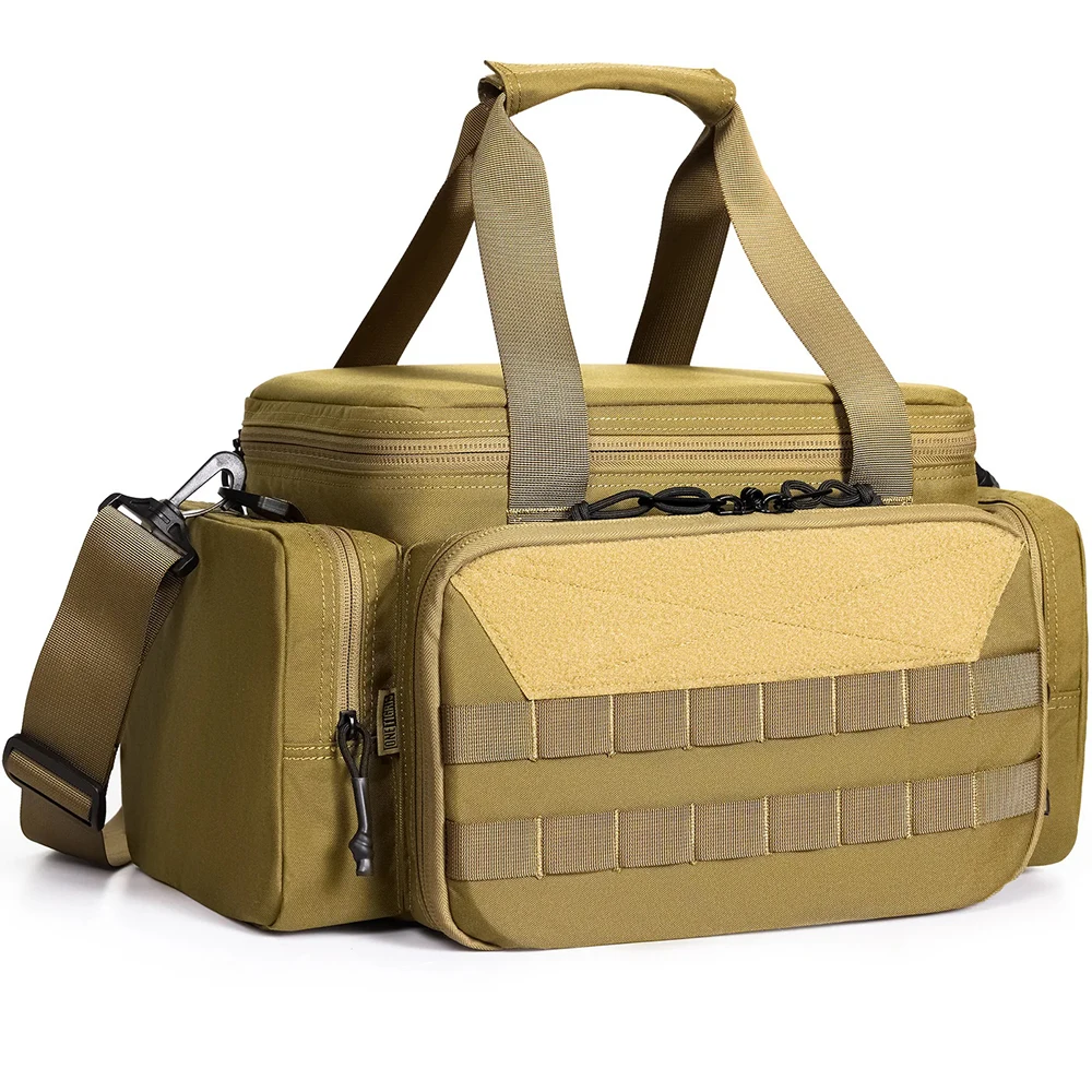 ONETIGRIS Gun Range Bag, jachtschietbaanzakken voor pistool met 3 verwijderbare verdelers Plunjezak voor vissen, wandelen, sport