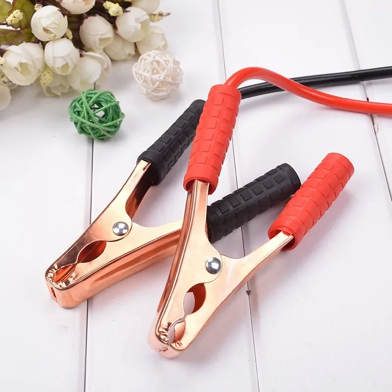 New Car Battery Jump Cable Booster 2M 500AMP Cable Emergency Jump Starter Leads for Van SUV Double-ended with Clamps Clips