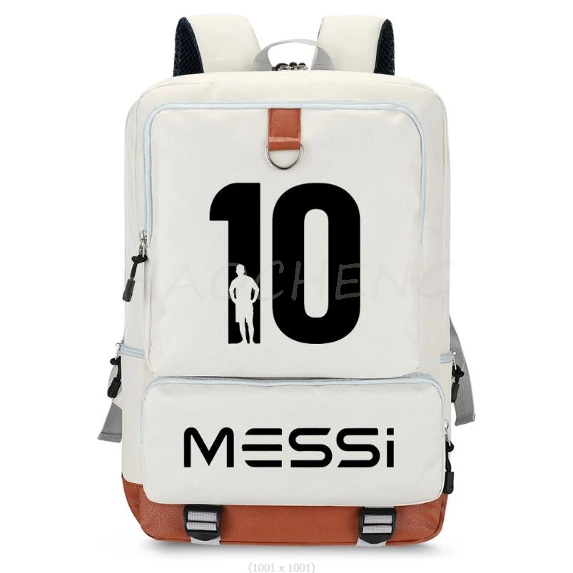 Moda Messi plecak 3 szt. Chłopięce dziewczęce torby szkolne dla nastoletnich prostych wiele kieszeni fajnych kobiet mężczyzn Harajuku Mochilas