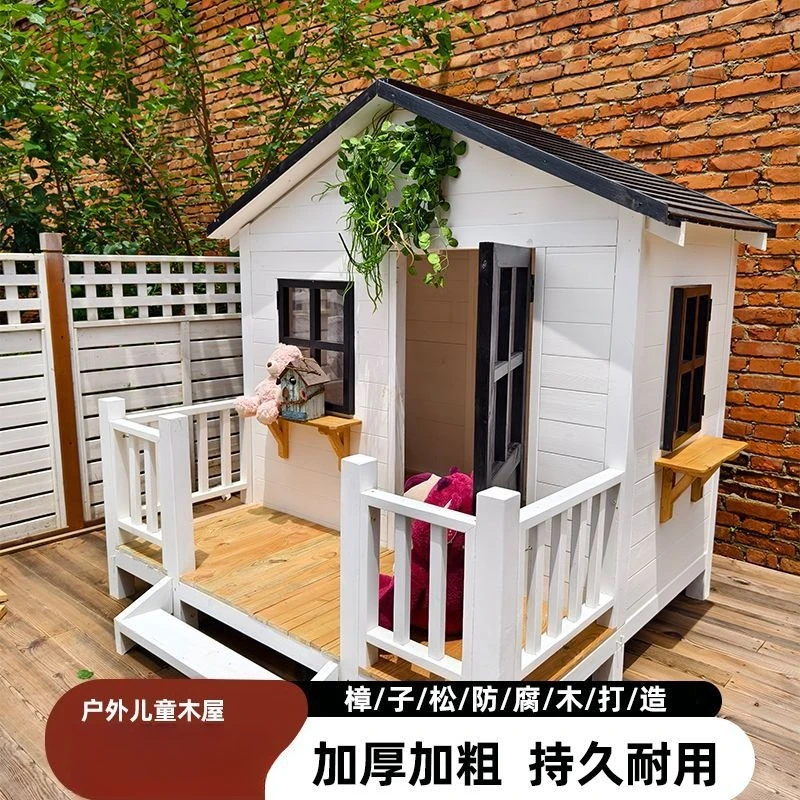 Stray cat outdoor chalet preservative wooden dog villa garden assembly courtyard pet room movable game wooden house