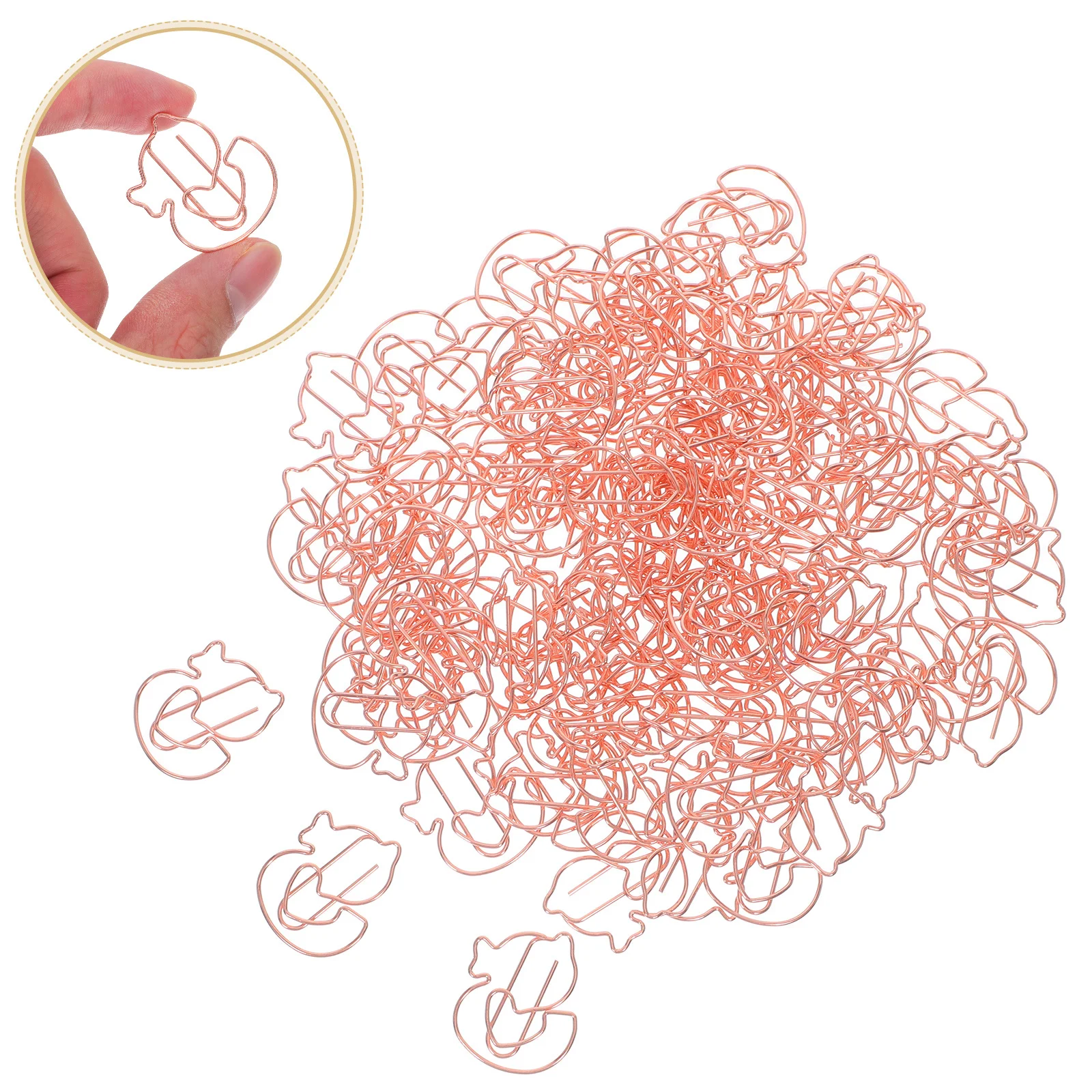 

100Pcs Unique Duck Shaped Metal Paper Clips Cartoon Animal Clips for Office School Study Notes Document Holder