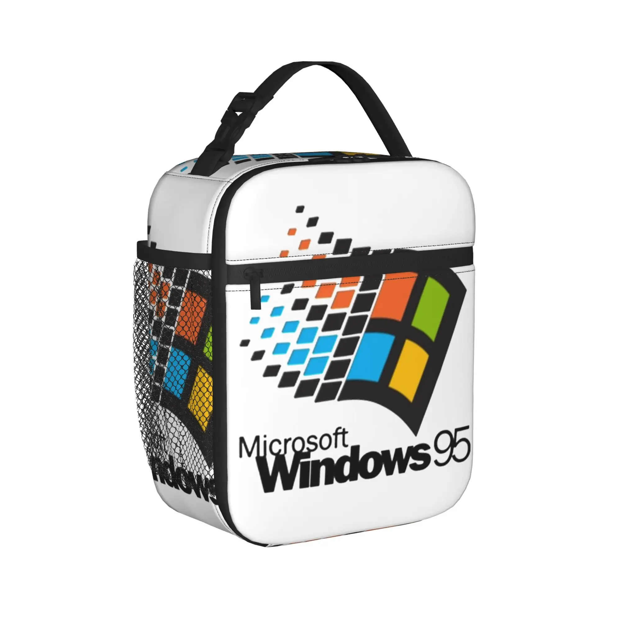 Windows 95 Geeks Nerd Insulated Lunch Bag Thermal Bag Reusable,Lunch Container  Portable Tote Lunch Box for Men Women Beach