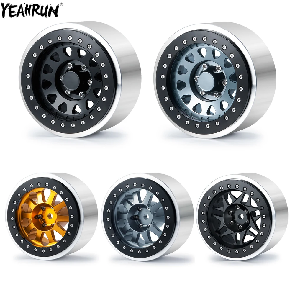 

YEAHRUN 2/4Pcs Aluminum 2.9" Beadlock Wheel Hub Rims For 1/6 Axial SCX6 AXI05000 RC Crawler Car Upgrade Parts