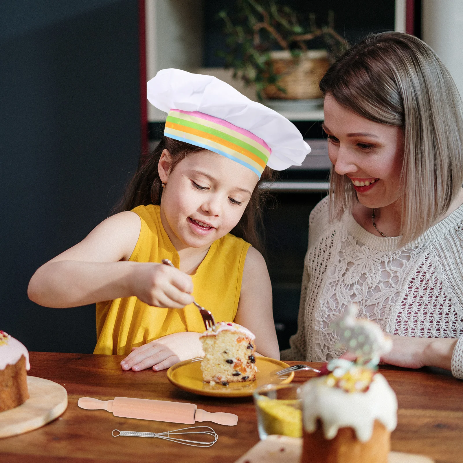 1 conjunto crianças dinossauro avental cozimento utensílios de cozinha fingir jogar conjunto educacional criança cozinhar role play ferramentas conjunto utensílios de cozinha brinquedos