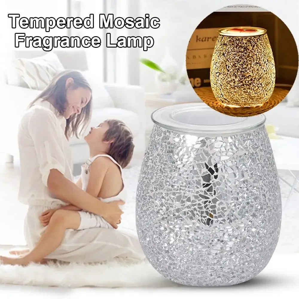 

Night Light Aroma Wax Melt Burner Tempered Mosaic Incense Burners Essential Oil Lamp Aromatherapy Lamp Fragrance Lamp