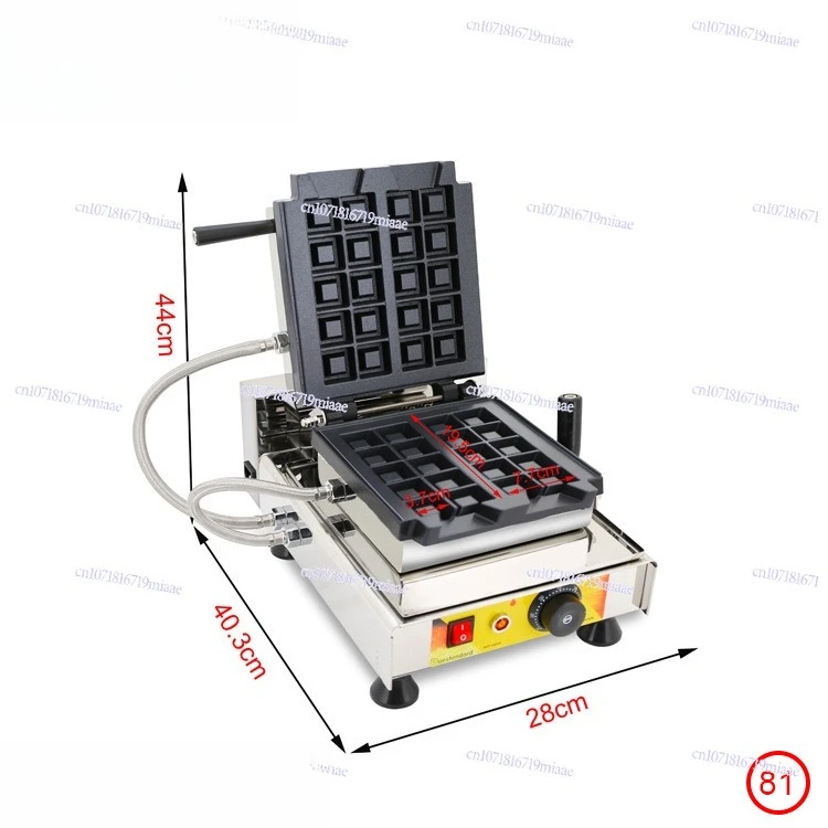 Electric Griddle Pan with Large Grid for Waffles and Pancakes, Non-Stick Breakfast Maker, Commercial Electric Snack Oven