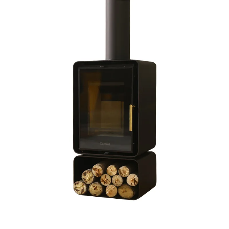 Villa homestay self-built house heating real fire fireplace garden fireplace