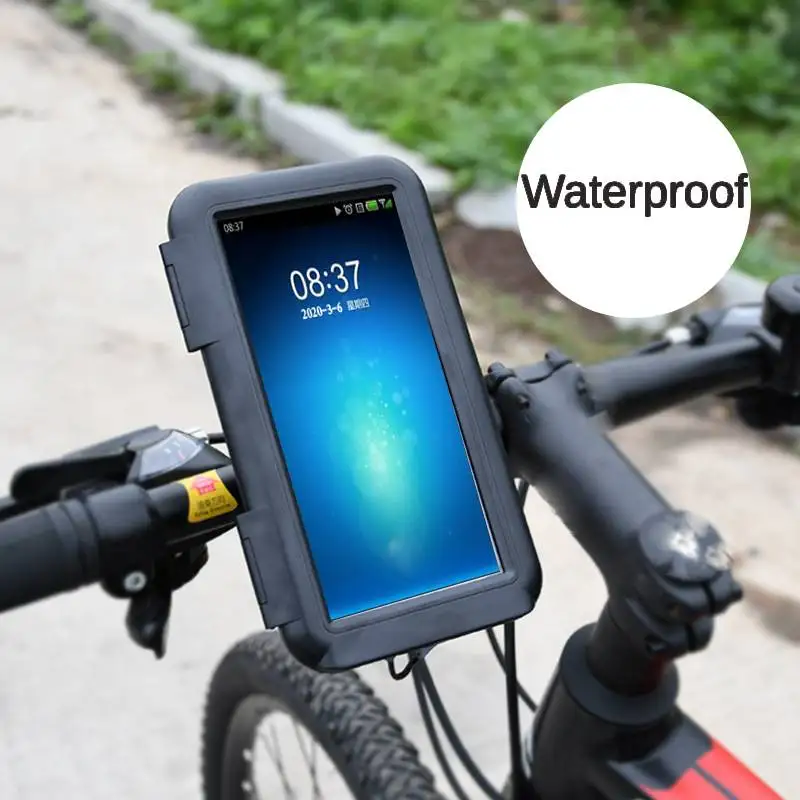 Electric Bicycle Mobile Phone Holder Motorcycle Mobile Navigation Bracket ATV Outdoor Cycling Waterproof Holder For 6.5/7inch