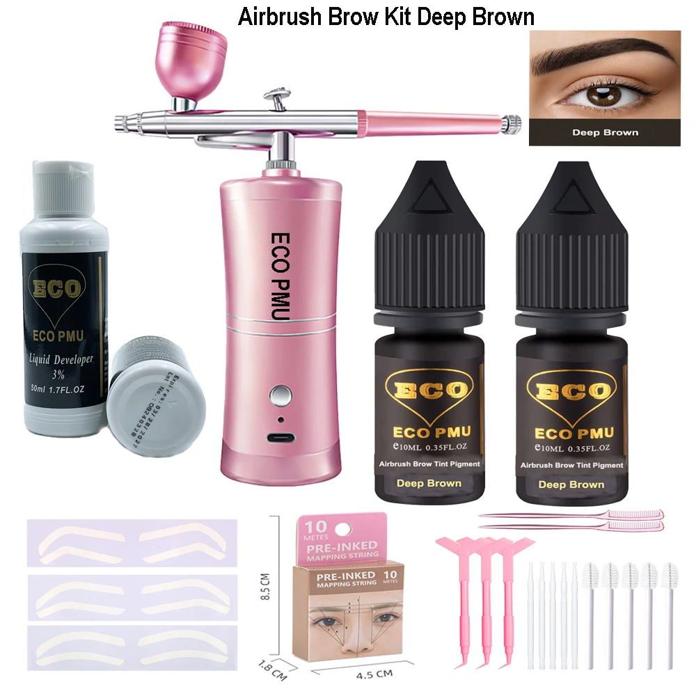 Professional Whole Kit for Eyebrow Airbrush Brow Hybrid Tint & Dye