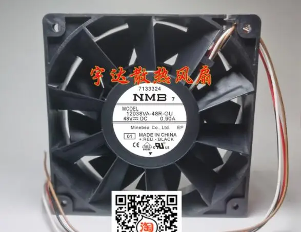 

Ltsf For NMB 12038VA-48R-GU 01 DC 48V 0.9A 120x120x38mm 4-Wire Server Cooling Fan 12cm