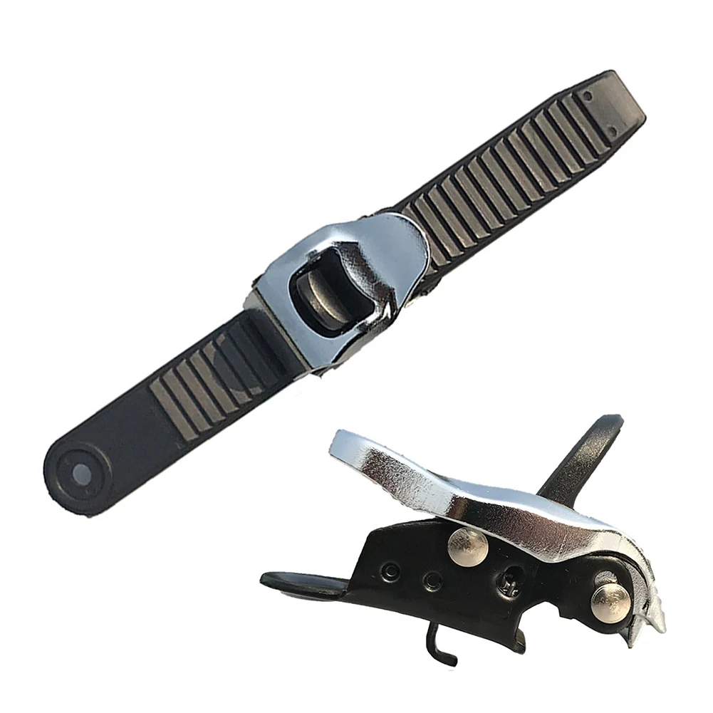 حذاء تزلج بعجلات المثبت 18/20/30/50 سنتيمتر النايلون مشبك مسننة حزام رمادي معدن مطلي مشبك لوح التزلج الملحقات #3