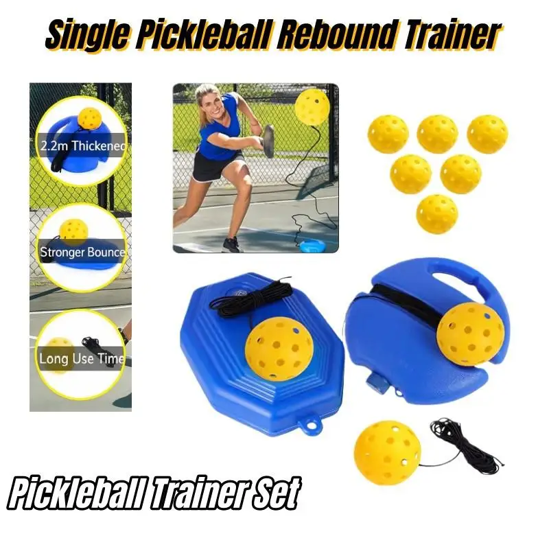 Pickleball Trainer Ball with String Hands Free Rebound Trainer for All Level Players Improve Consistency Anywhere