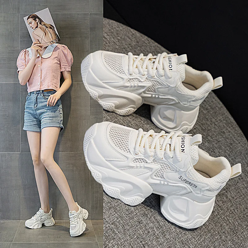 

Women's Breathable Mesh Dad Shoes Summer 2025 New Thick Bottom Small Size Popular Casual Sports Shoes Comfortable Leisure Sne...
