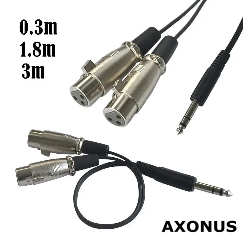 6.35mm To Dual XLR Male And Female, TRS 1/2 Audio Cable, Large Three Core Sound Card With 2XLR Power Amplifier Connection Cable