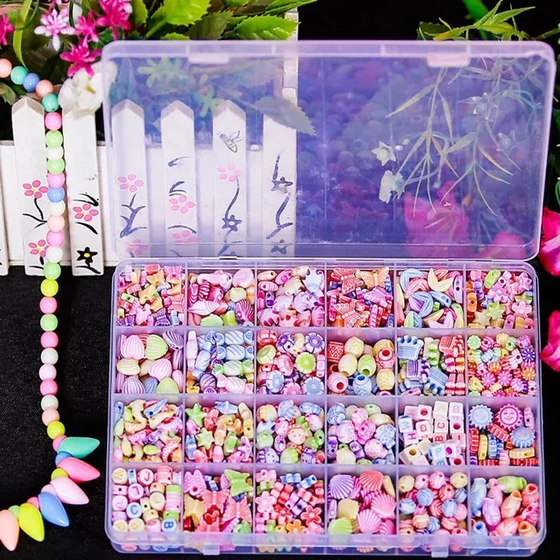 DIY Making Beads Kit Toy Children Kids Bracelet Set Girls Toys for 5 6 7 8 Years Old Jewellery Arts Crafts Necklace Intellectual