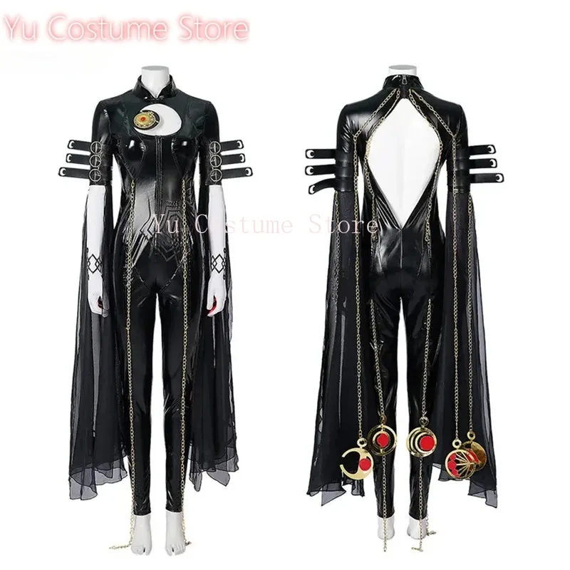 

Yu Cosplay Bodysuit Woman Bayonetta Blaco Jumpsuit Halloween Costume with Gloves Headband Bayone4;v'5,f;6.j;8'